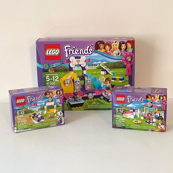 LEGO Friends Puppy Sets 41300 41302 41304 Championship Pampering Treats All New
